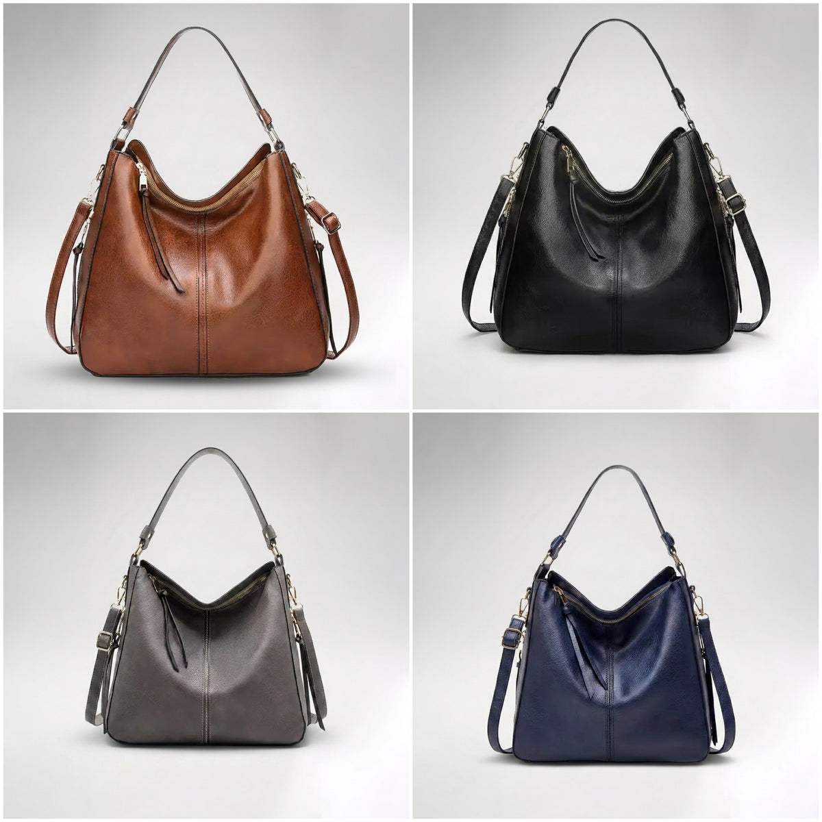 Ashcombe hobo bag collage in all four available colours