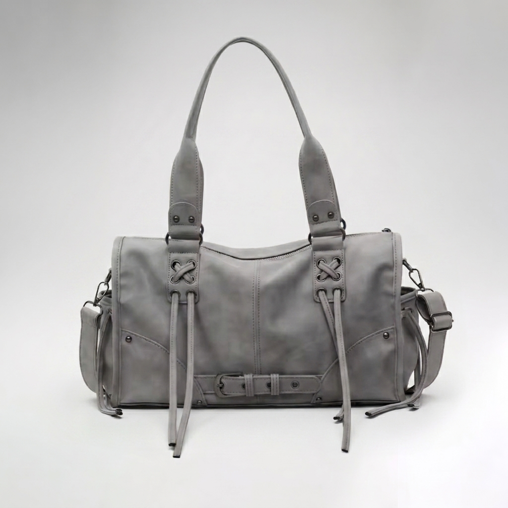 Marlowe retro shoulder bag in grey
