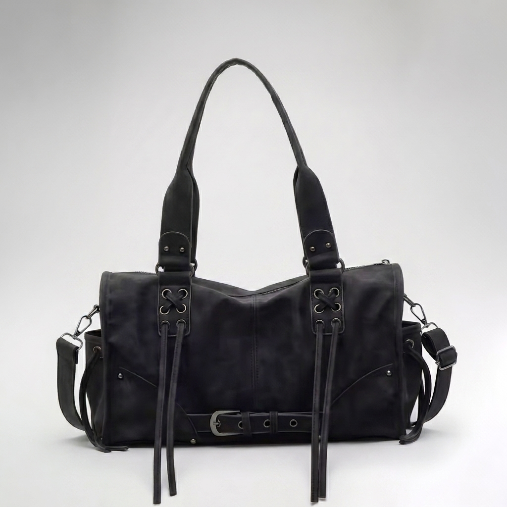 Marlowe retro shoulder bag in black